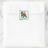 Weihnachtsfeiertagsgeschenk Tags Quadratischer Aufkleber (Tasche)