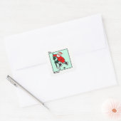 Weihnachtsfeiertagsgeschenk Tags Quadratischer Aufkleber (Umschlag)