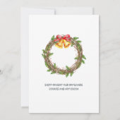 Weihnachtsfeiertagshaus in Santa Claus Einladung (Rückseite)