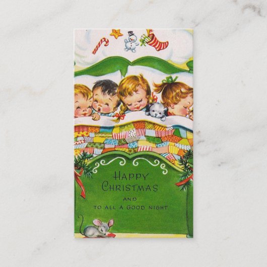 Weihnachtsfeiertagskinder addieren visitenkarte (Vorderseite)