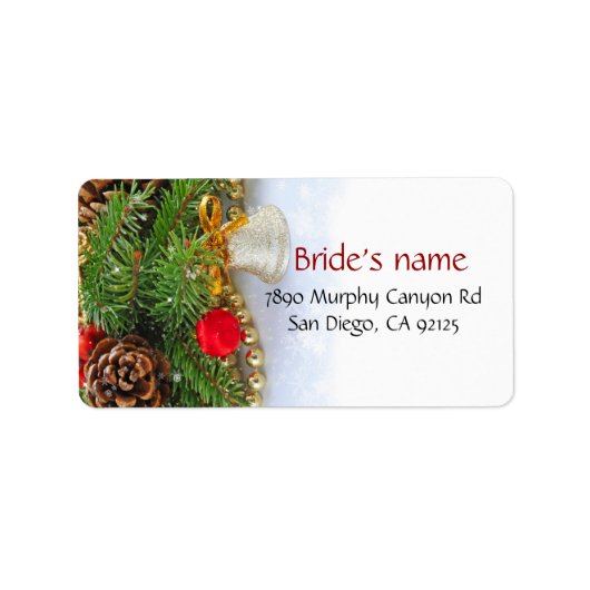 Weihnachtsfeiertagsklastikett Adressaufkleber (Vorne)