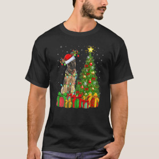 Weihnachtsfeiertagslichter Weihnachtsmann Deutsche T-Shirt