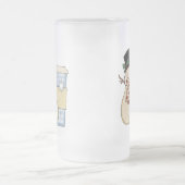 Weihnachtsfeiertagsnowman-mattierte Tasse (Mittel)