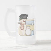 Weihnachtsfeiertagsnowman-mattierte Tasse (Links)
