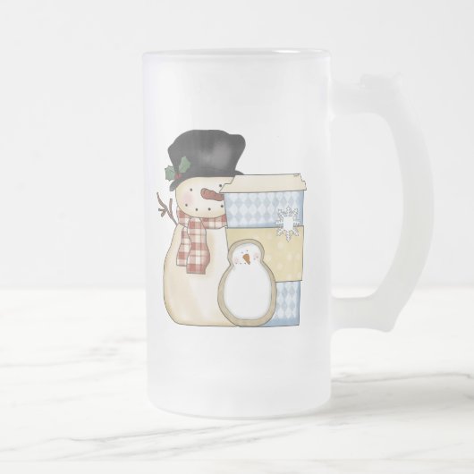 Weihnachtsfeiertagsnowman-mattierte Tasse (Rechts)