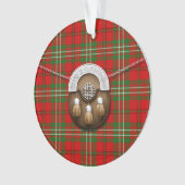 WeihnachtsfeiertagTartan Ornament (Vorderseite)