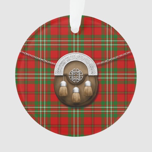 WeihnachtsfeiertagTartan Ornament (Vorderseite)