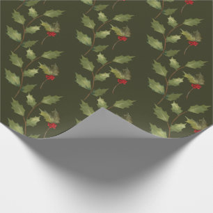 Weihnachtsfeiertagwatercolor-Vintage Geschenkpapier