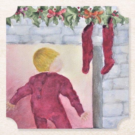 Weihnachtsfeiervorausschauung Untersetzer (Vorderseite)