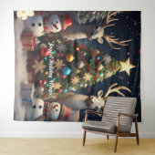 "Weihnachtsfeierzeit" Wandteppich (Beispiel (Horizontal))