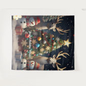 "Weihnachtsfeierzeit" Wandteppich (Vorderseite (Horizontal))