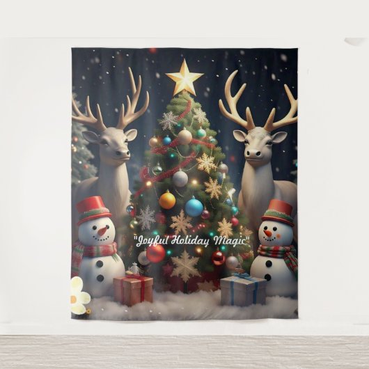 "Weihnachtsfeierzeit" Wandteppich (Vorderseite)