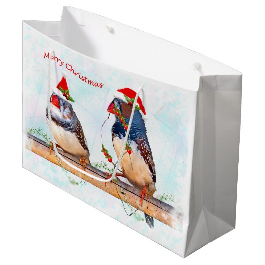 Weihnachtsfeigen Große Geschenktüte (Vorderseite Schrägansicht)