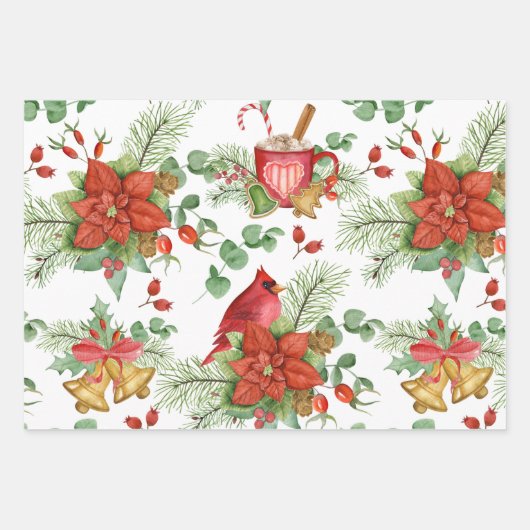Weihnachtsfeindlichkeit und Roter Kardinal Geschenkpapier Set (Vorderseite 3)