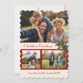 Weihnachtsfenster 2-seitige Fotokarte Feiertagskarte (Vorderseite)