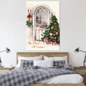 Weihnachtsfenster Große Leinwand drucken (Insitu (Schlafzimmer))