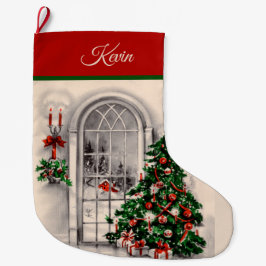 Weihnachtsfenster Großer Weihnachtsstrumpf