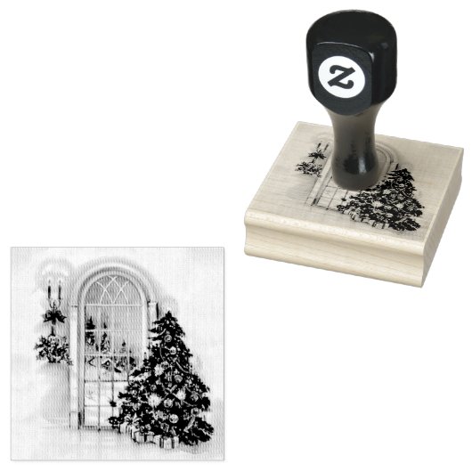 Weihnachtsfenster Gummistempel (Stempel)