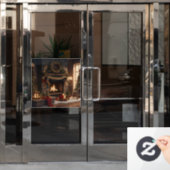 Weihnachtsfenster im Fireplace Fensteraufkleber (Büro Tür)