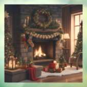 Weihnachtsfenster im Fireplace Fensteraufkleber (Blatt 3)