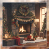 Weihnachtsfenster im Fireplace Fensteraufkleber (Blatt 2)