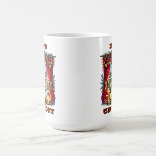 Weihnachtsfenster Kaffeetasse (Mittel)