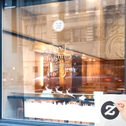 Weihnachtsfenster Klammern Einzelhandel Fensteraufkleber (Café-Fenster)