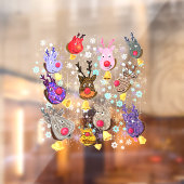 Weihnachtsfenster Klammern Toys Dees with Bells Fensteraufkleber (Blatt 2)