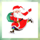 Weihnachtsfenster Klettern Weihnachtsmann mit Gesc Fensteraufkleber (Blatt 3)