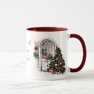 Weihnachtsfenster-Lichter-Fotomug Tasse