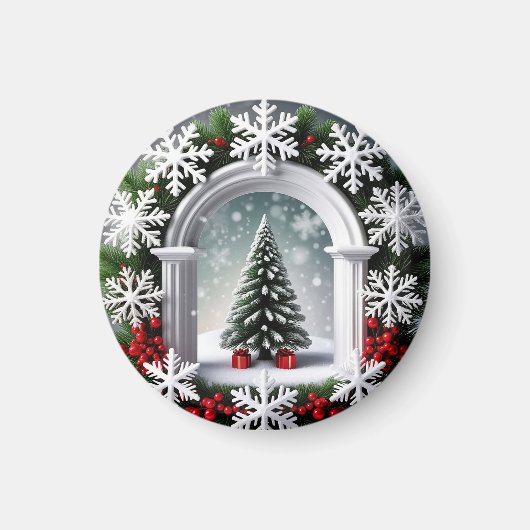 Weihnachtsfenster Magnet (Vorne)