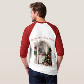 Weihnachtsfenster Mens Shirt (Schwarz voll)