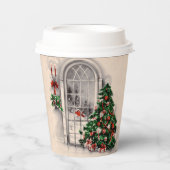 Weihnachtsfenster Pappbecher (Vorderseite)