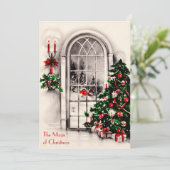 Weihnachtsfenster-Party Einladung (Stehend Vorderseite)