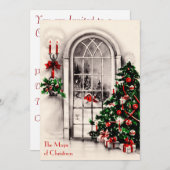 Weihnachtsfenster-Party Einladung (Vorne/Hinten)