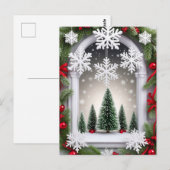 Weihnachtsfenster Postkarte (Vorne/Hinten)