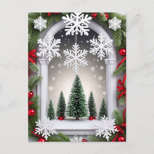 Weihnachtsfenster Postkarte (Vorderseite)