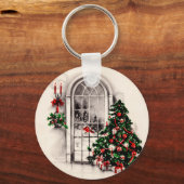 Weihnachtsfenster Schlüsselanhänger (Vorderseite)