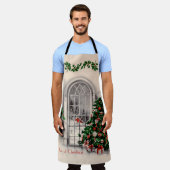 Weihnachtsfenster Schürze (Getragen)