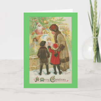 Weihnachtsfenster Shopping Feiertagskarte