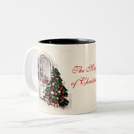Weihnachtsfenster Tasse (Vorderseite Links)