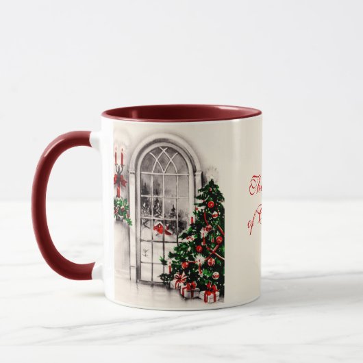 Weihnachtsfenster Tasse (Links)