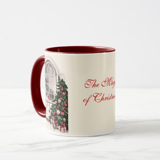Weihnachtsfenster Tasse (Vorderseite Links)