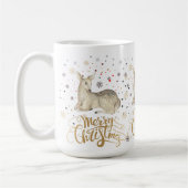 Weihnachtsferd & Frohe Weihnachtstypografie Kaffeetasse (Links)