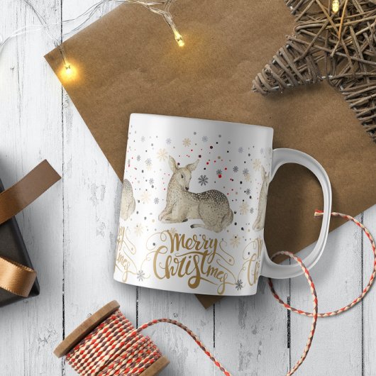 Weihnachtsferd & Frohe Weihnachtstypografie Kaffeetasse