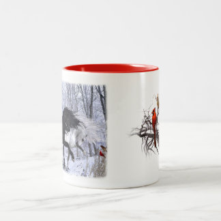 Weihnachtsferien 2022 - Kardinäle Zweifarbige Tasse