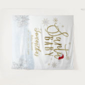 Weihnachtsferien-Babydusche Hintergrund Wandteppich (Vorderseite (Horizontal))