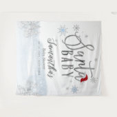 Weihnachtsferien-Babydusche Hintergrund Wandteppich (Vorderseite (Horizontal))