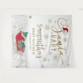 Weihnachtsferien-Babydusche Hintergrund Wandteppich (Vorderseite (Horizontal))