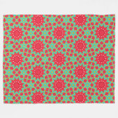 Weihnachtsferien-Charm-Muster Fleecedecke (Vorderseite (Horizontal))